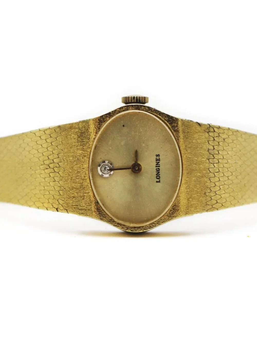 Longines Vintage Gold-Tone Diamond Handwind Watch